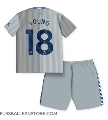 Everton Ashley Young #18 Replik 3rd trikot Kinder 2023-24 Kurzarm (+ Kurze Hosen)